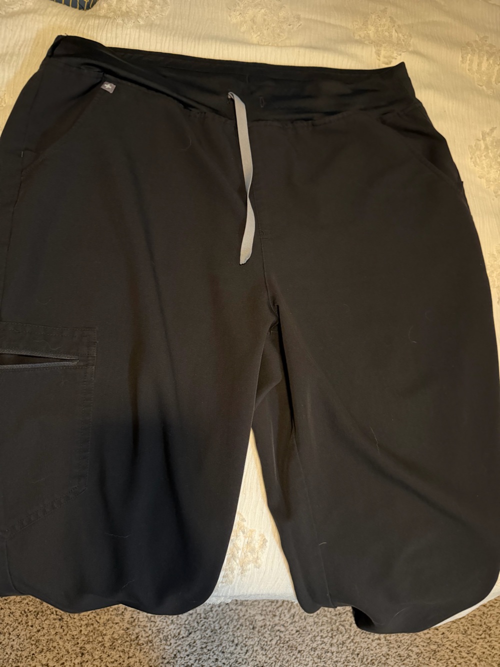 Womens Black Figs High Waisted Zamora Joggers